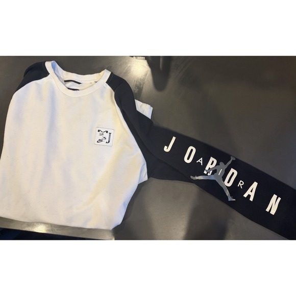 Jordan Other - Nike Air Jordan 23 Engineered Men XL White Black Raglan Crewneck Sweatshirt